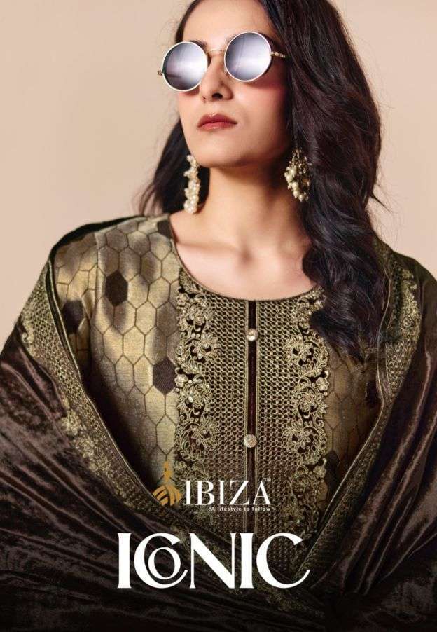 Ibiza lifestyle iconic silk velvet jacquard winter wear suit wholesale in surat