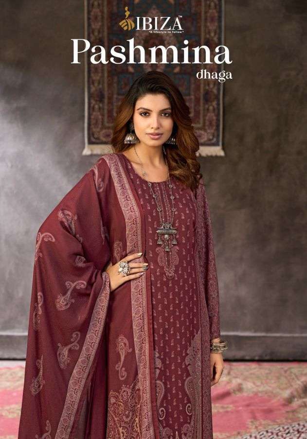 Ibiza lifestyle pashmina dhaga viscose pashmina salwar kameez wholesaler In Surat