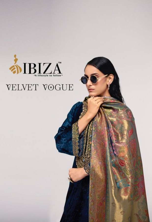 Ibiza lifestyle velvet vogue viscose velvet with handwork salwar kameez wholesaler