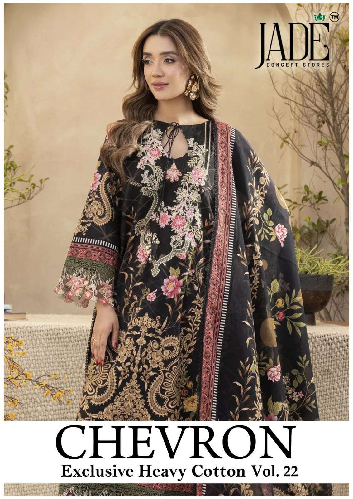 Jade Chevron Vol-22 Heavy Cotton Printed Pakistani Suit Wholesale Catalogue