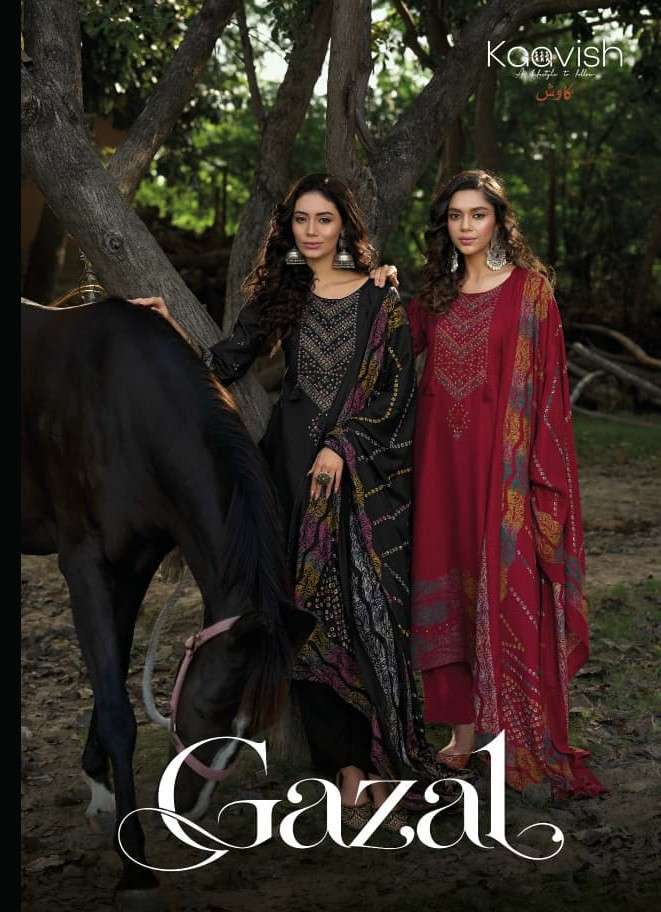kaavish gazal fancy handwork pashmina salwar kameez wholesale price Dealer