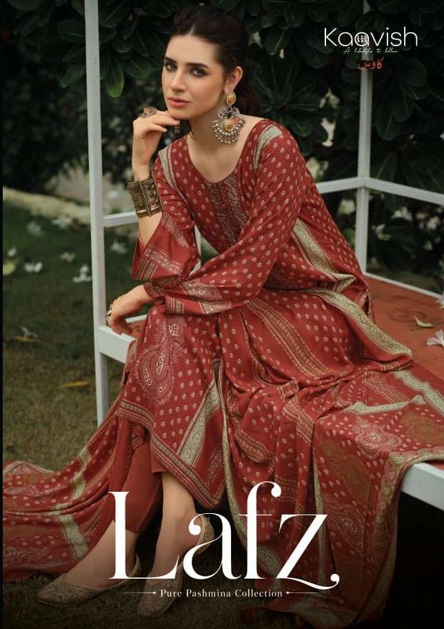 Kaavish Lafz Pashmina Print With Embroidery Salwar Kameez Wholesale Catalogue