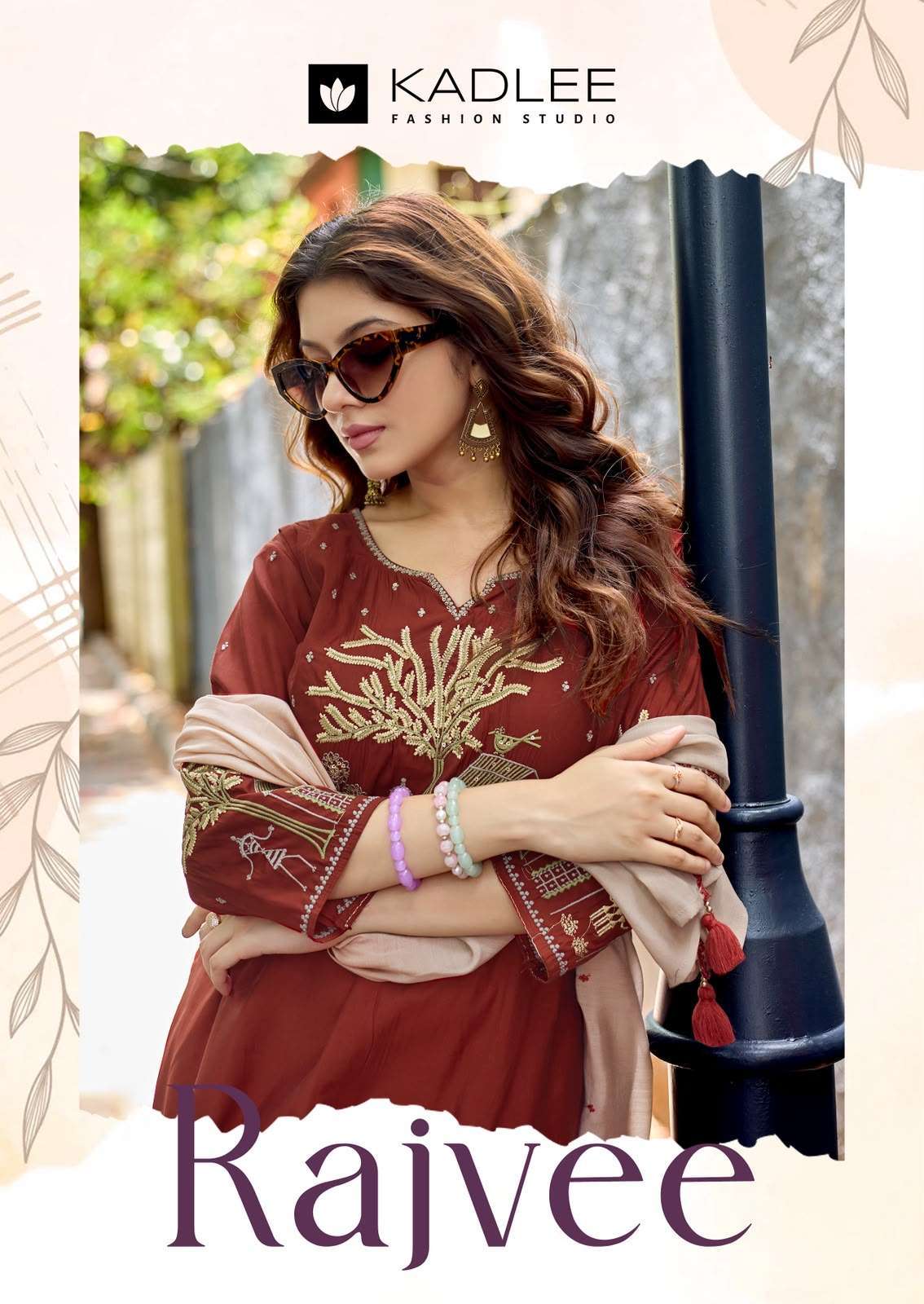 Kadlee Rajvee Roman Silk With Fancy Work Readymade Suit Wholesale Catalogue