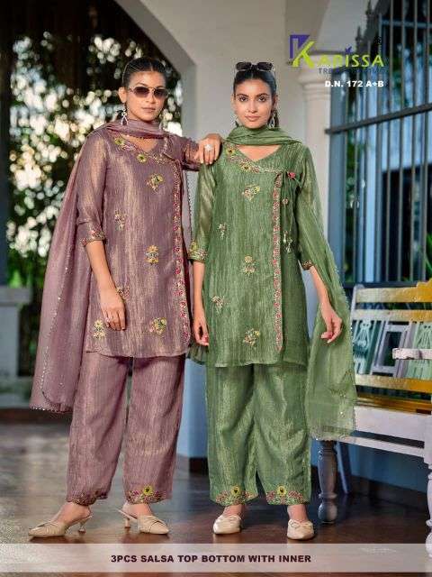 Karissa 172 Fancy Work Salsa Party Wear Readymade Wholesale Catalogue