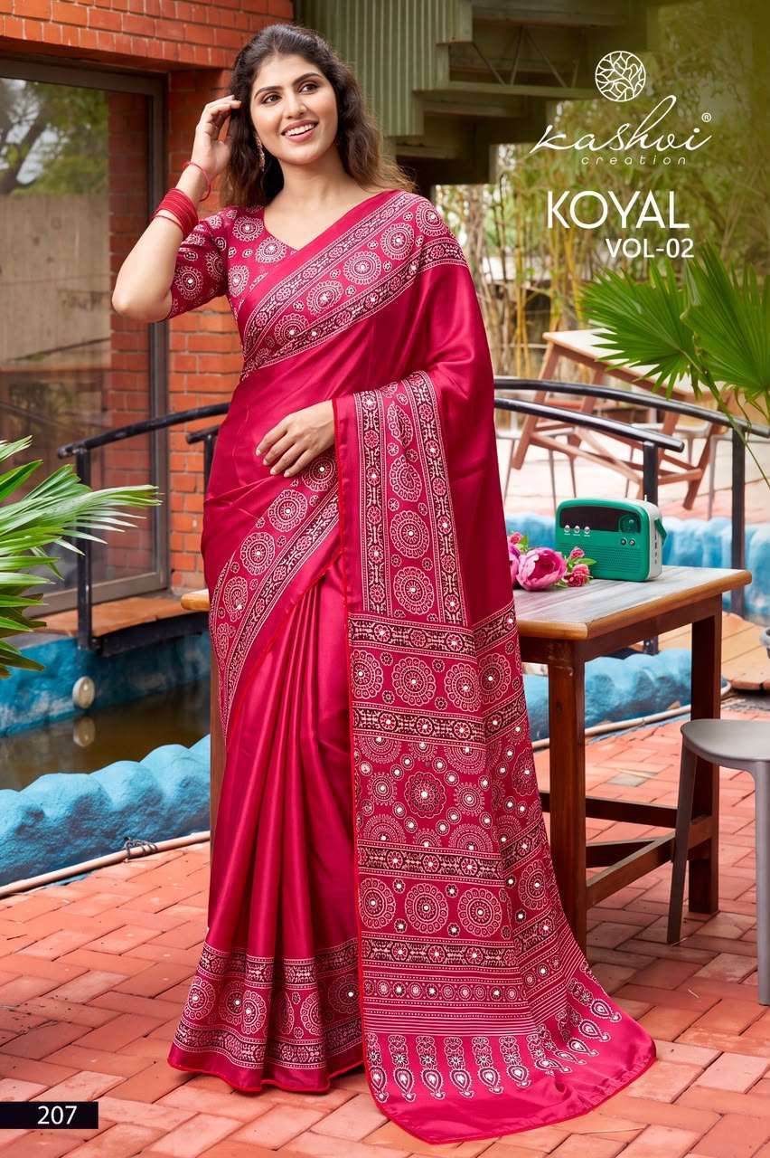 kashvi creation koyal vol-2 mirror work fancy saree wholesale price dealer
