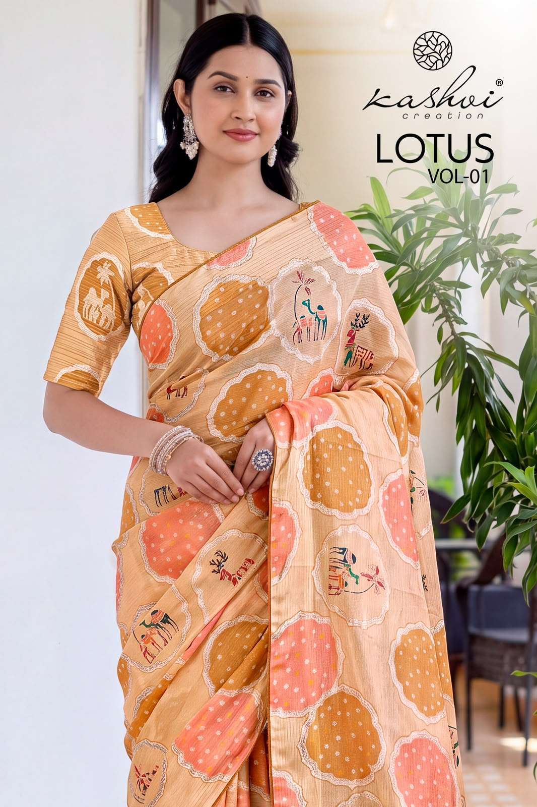 kashvi creation lotus vol-1 silk printed fancy saree wholesale price Surat