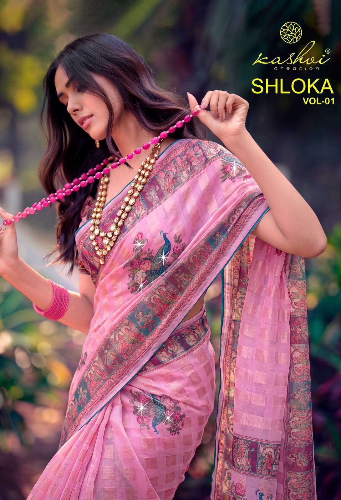 Kashvi Shloka vol-1 chiffon with fancy work casual wear saree wholesale price Dealer