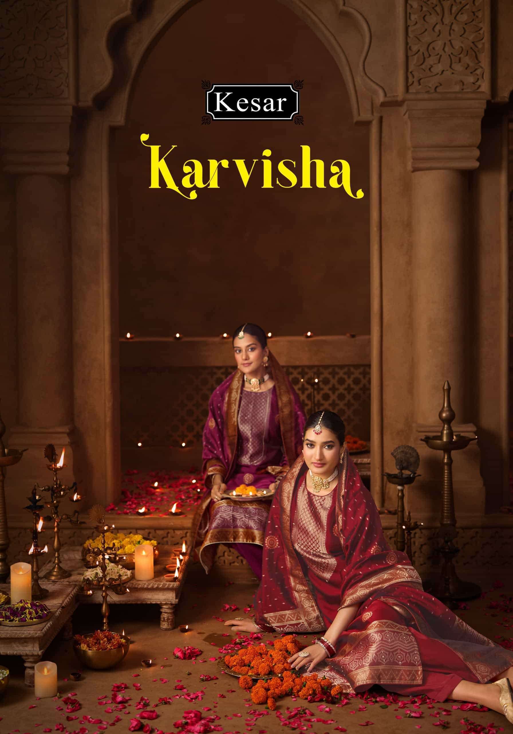 Kesar Karvisha 1001 And 1002 Designer Banarasi Silk Suit Catalogue
