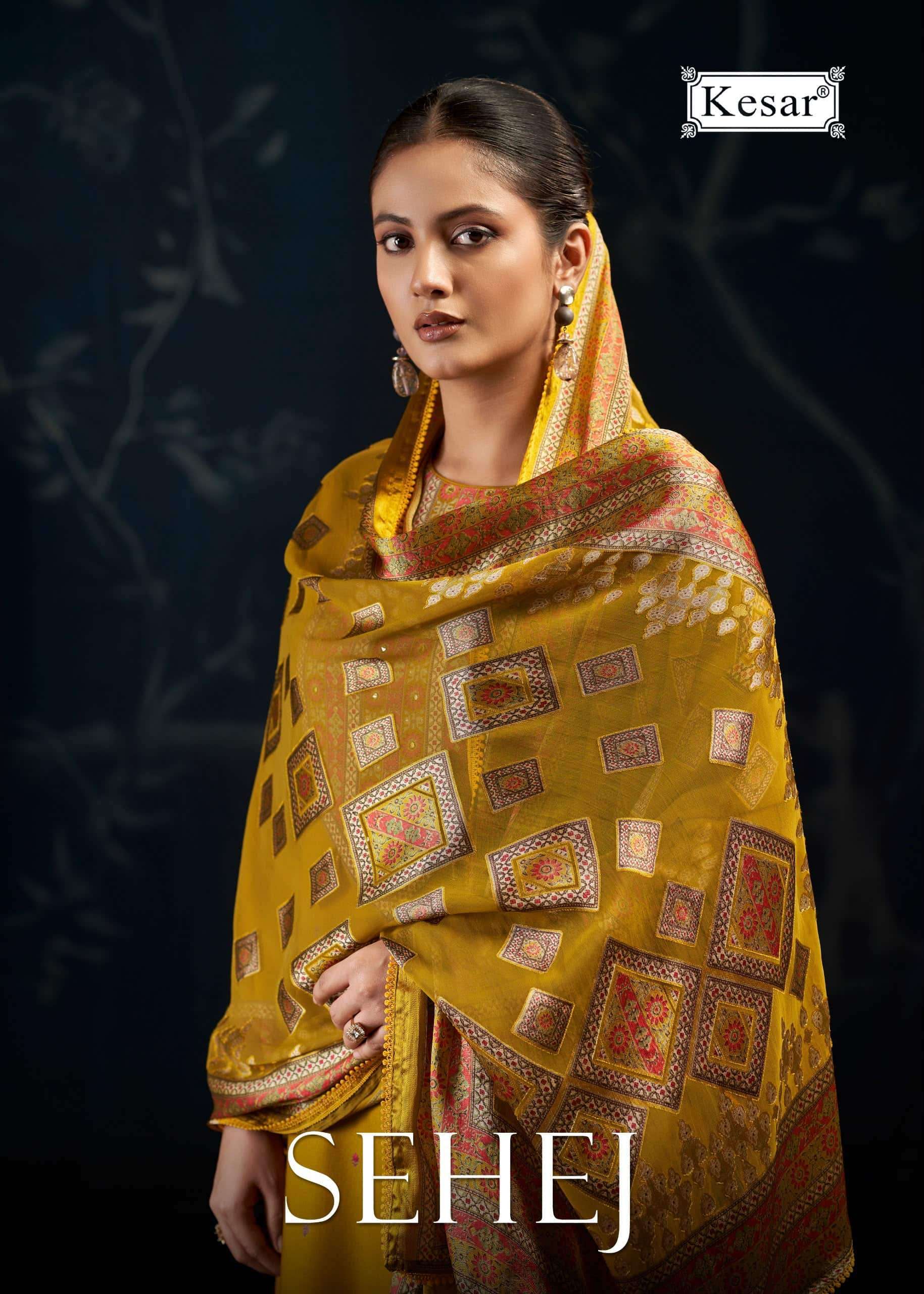 Kesar Sehej 3001 Premium Pashmina Salwar Suit Wholesaler In Surat