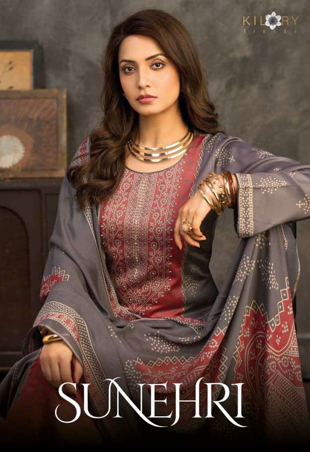 Kilory Sunheri Pure Gaaji Silk Ladies Suit Wholesale Catalogue
