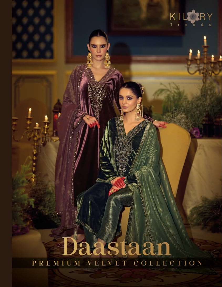 Kilory Trends Daastaan Velvet Designer Winter Suit Wholesale Catalogue