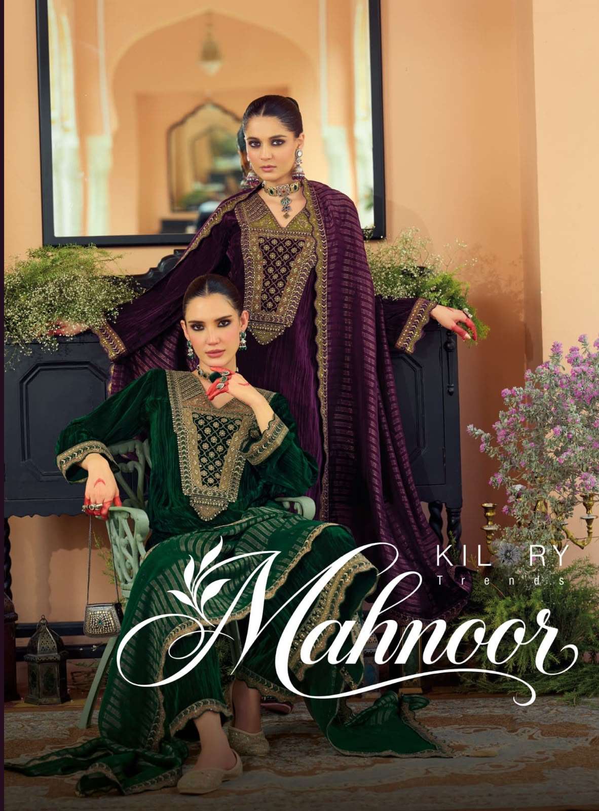 Kilory Trendz Mahnoor Pure Velvet Designer Suit Wholesale Catalogue