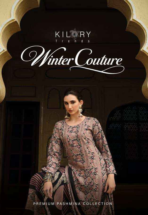 Kilory winter couture premium pashmina collection ladies suit exporters