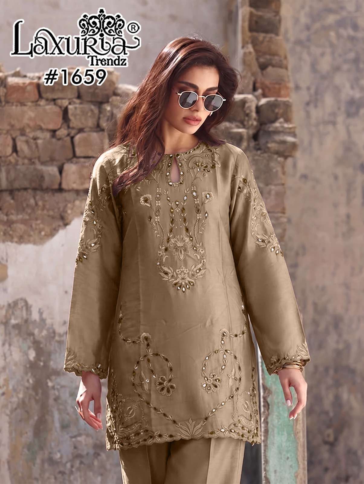 Laxuria Trends 1659 Jam Satin Fancy Party Wear Readymade Suit Wholesale Catalogue