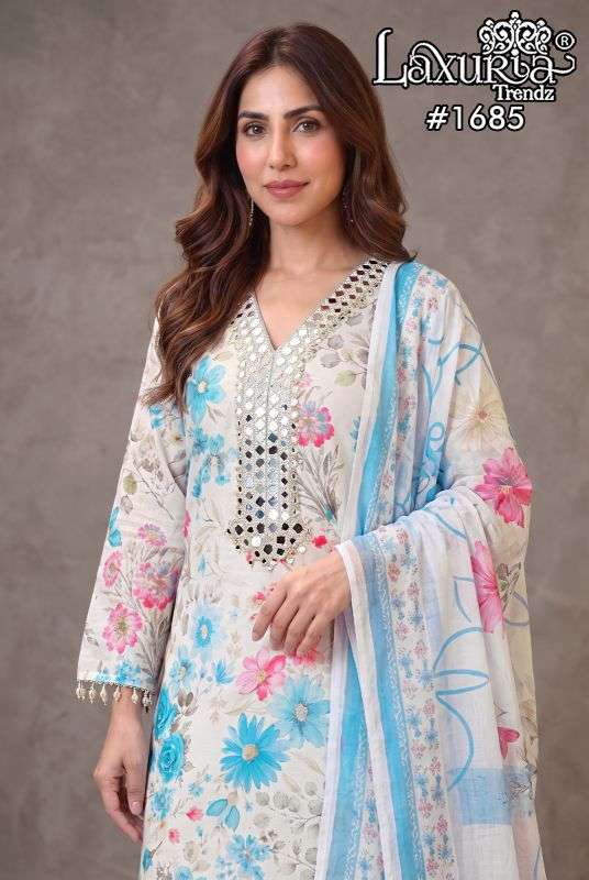 Laxuria Trends 1685 Cotton With Fancy Work Readymade Collection