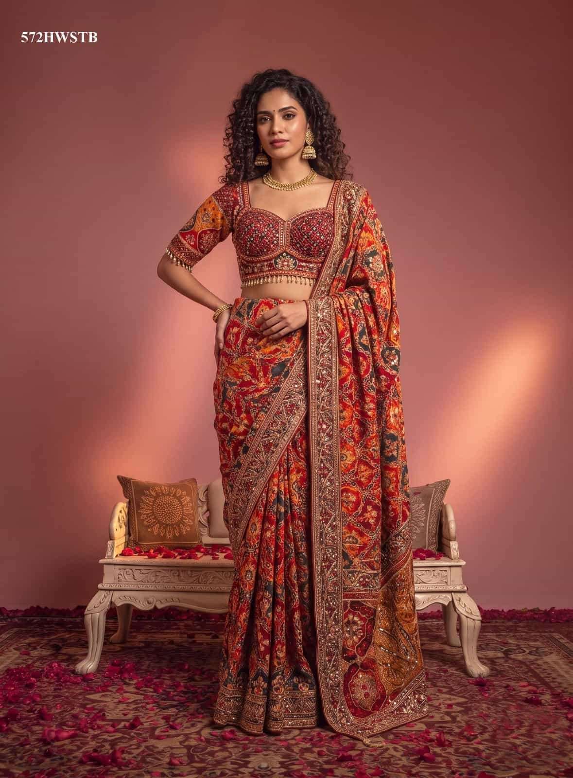 Mahotsav nimaya rajwadi vol 5 party wear heavy designer saree