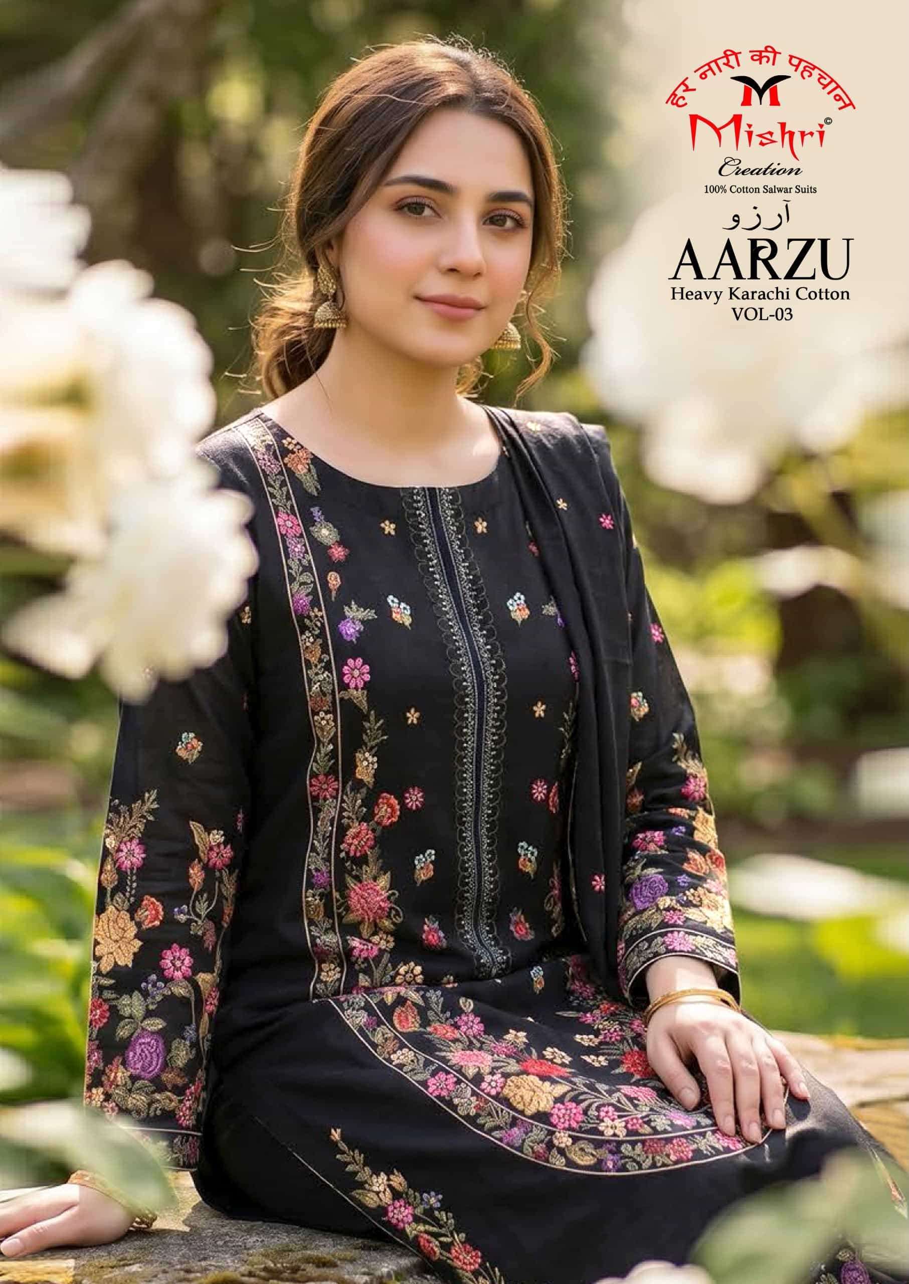 Mishri Aarzu Vol 3 Premium Cotton Salwar Suit Exporters