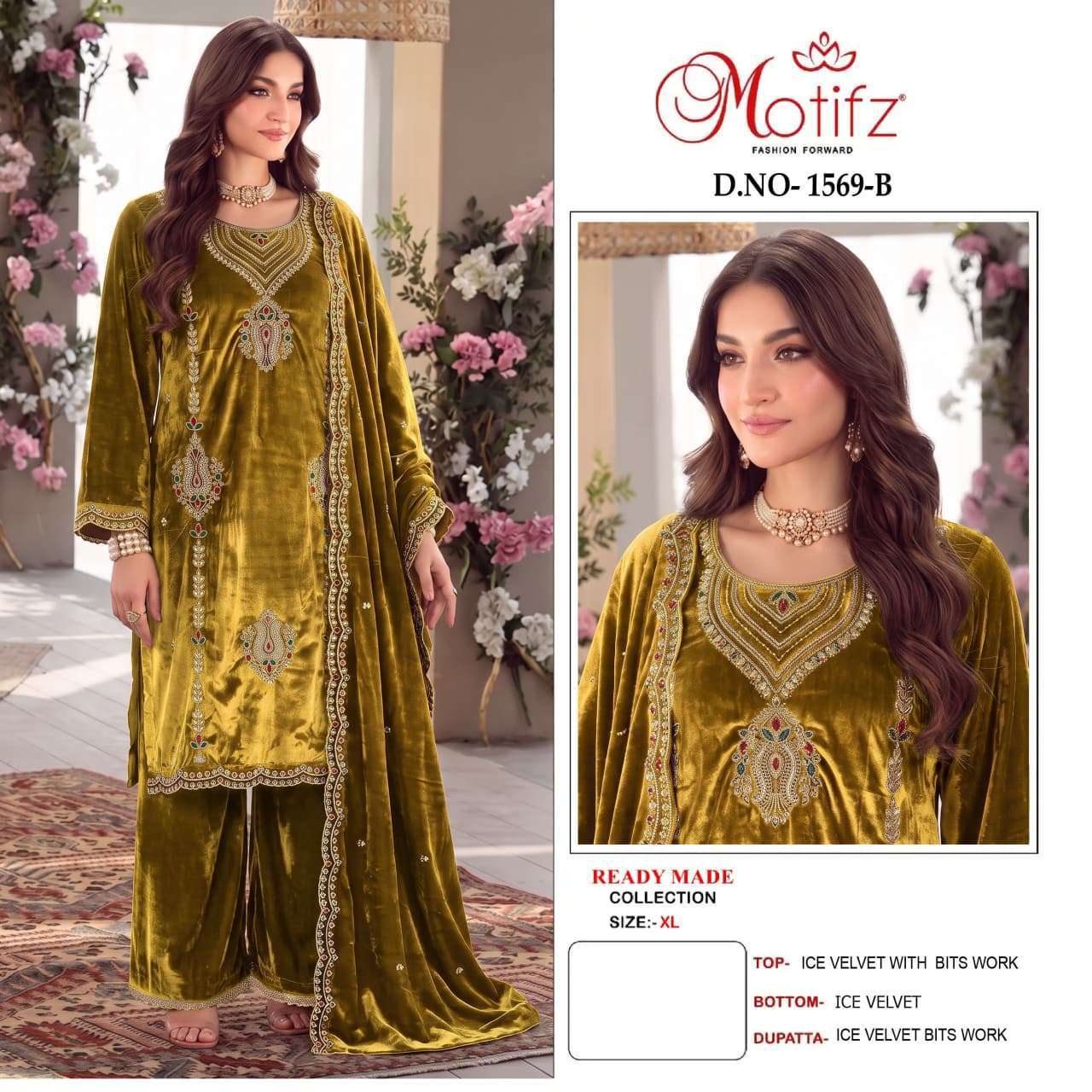 motifz 1569 velvet with fancy embroidered salwar kameez wholesale price