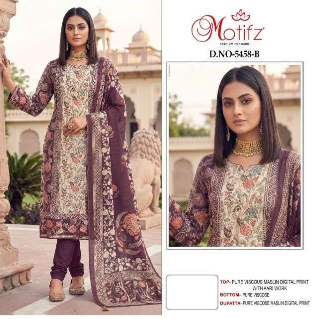 Motifz 5458 Viscose Muslin Wholesale Catalogue