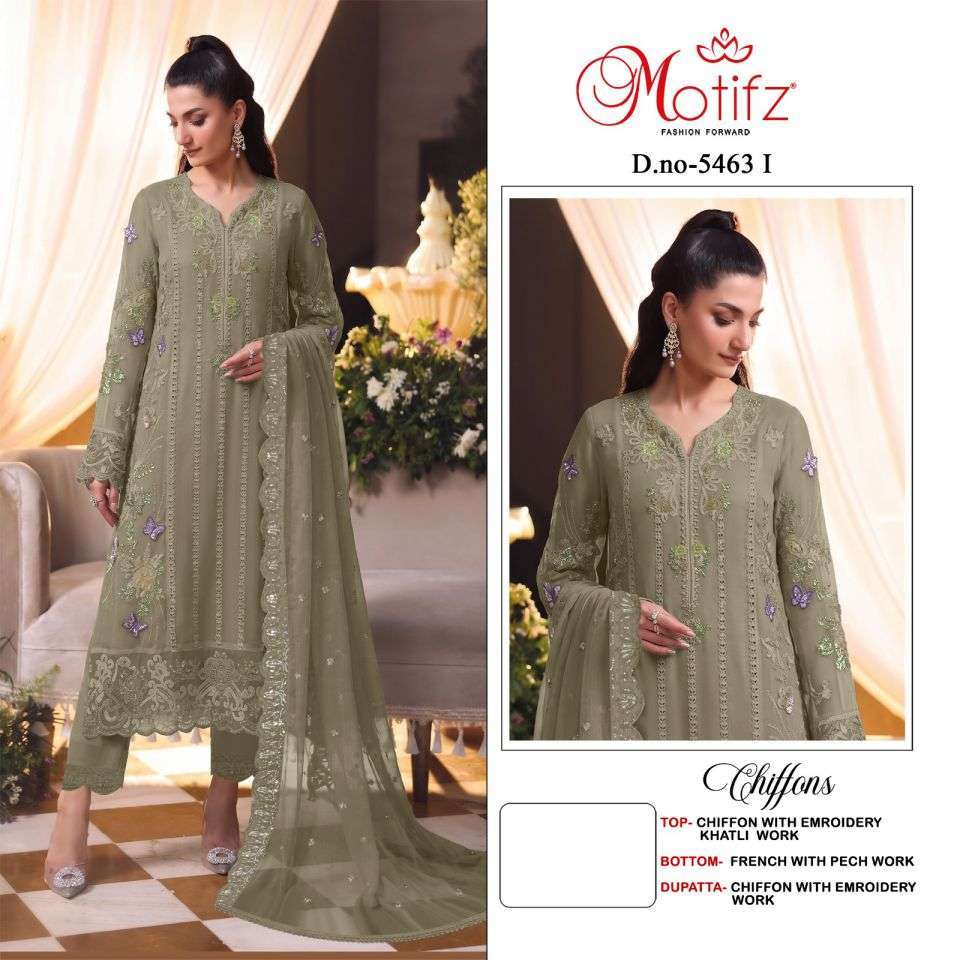 Motifz 5463 Heavy Embroidered Chiffon Salwar Kameez