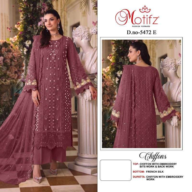 Motifz 5472 chiffon with heavy embroidered salwar kameez wholesale price Supplier