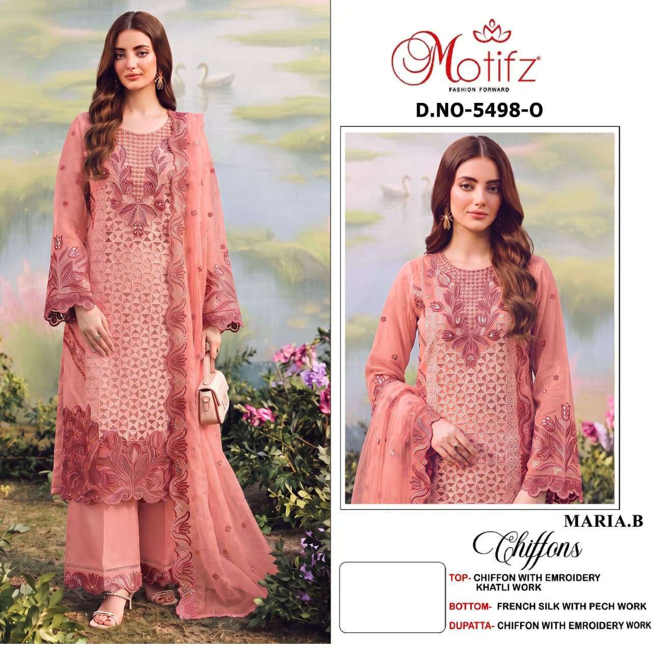 Motifz D 5498 Nopq Premium Designs Pakistani Dress Exporters