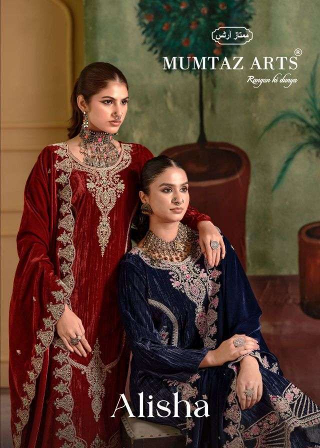mumtaz arts alisha fancy thread work velvet salwar kameez wholesale price dealer