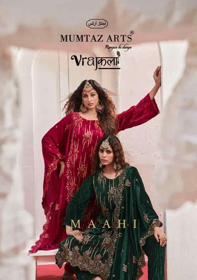 Mumtaz Arts Maahi Wholesale Crush Velvet With Embroidered Wholesale Catalogue