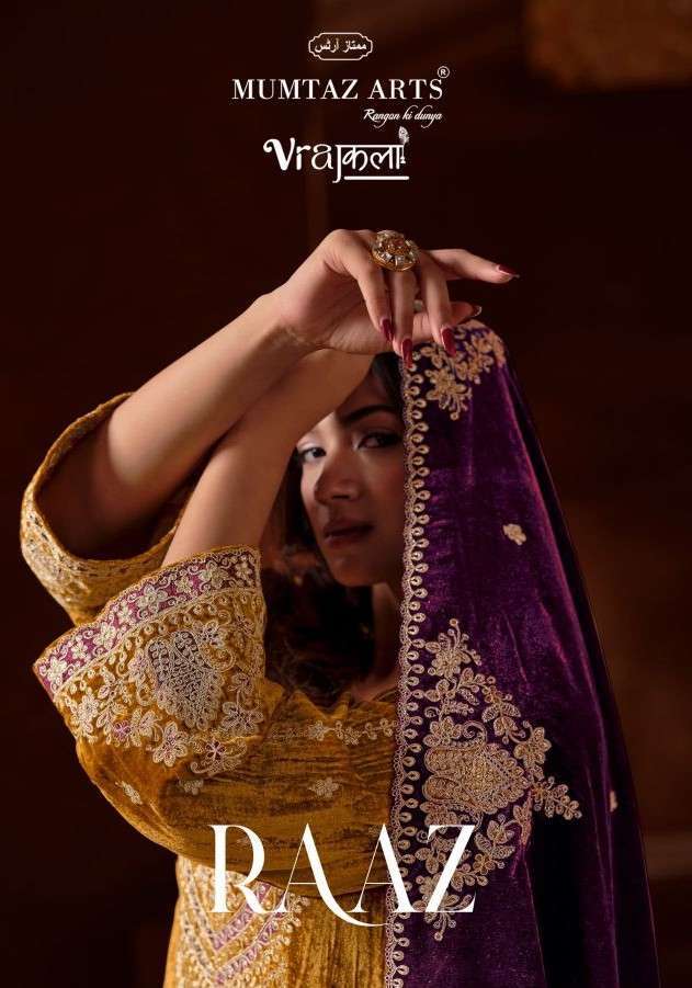 Mumtaz arts Raaz velvet with fancy embroidered salwar kameez wholesale price Collection Best Rate