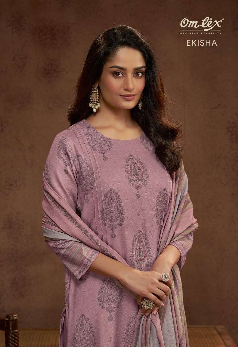 omtex ekisha pashmina printed wholesale salwar kameez supplier