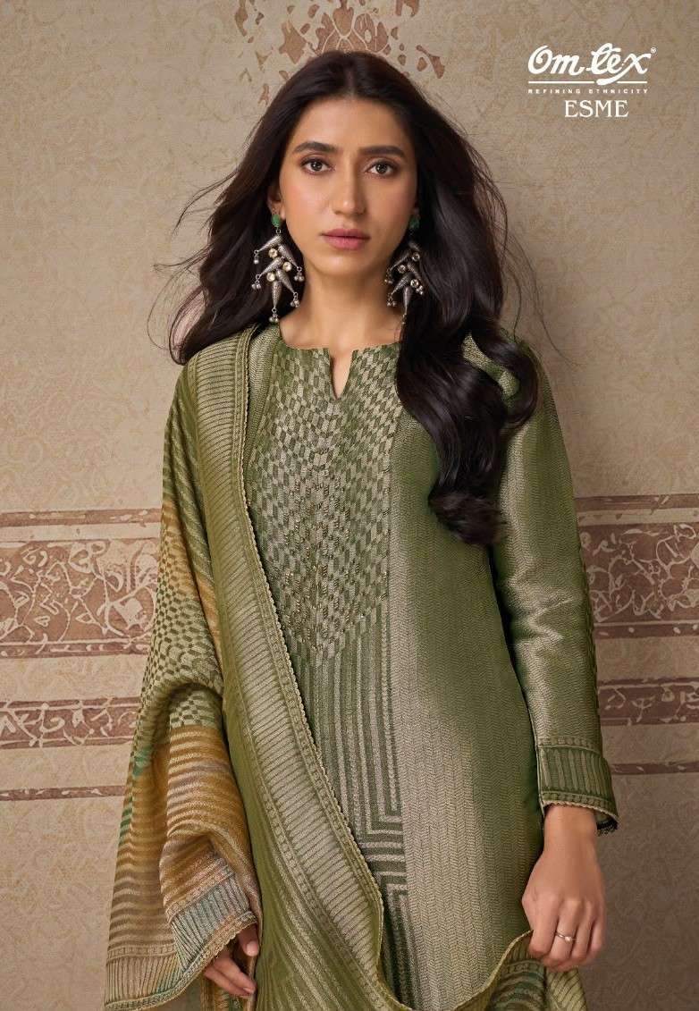 Omtex Esme Designer Jacquard Silk Dress Catalogue