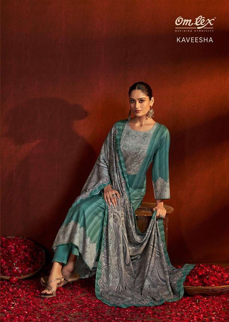 Omtex Kaveesha Pure Pashmina Ladies Dress Exporters Wholesaler