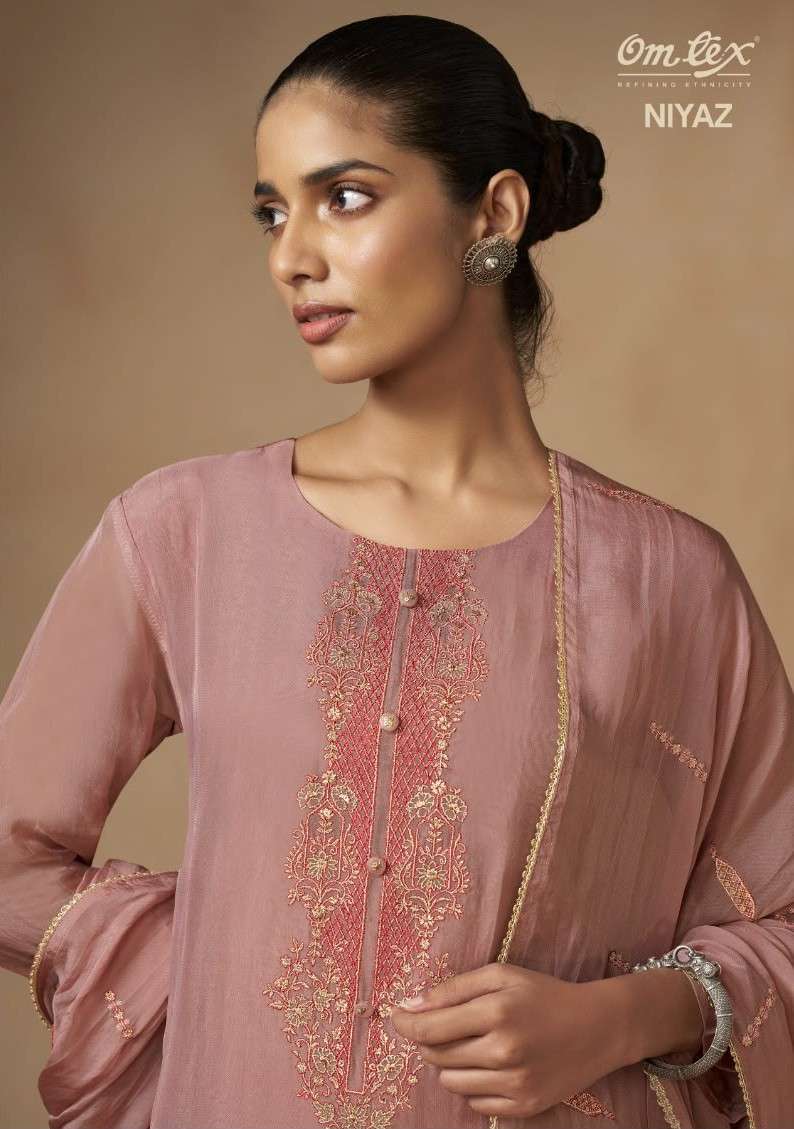 Omtex Niyaz Organza With Heavy Embroidered Wholesale Catalogue