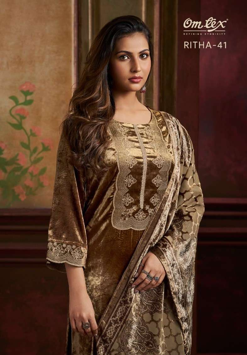 Omtex Ritha Vol 41 Exclusive Velvet Salwar Suit Catalog