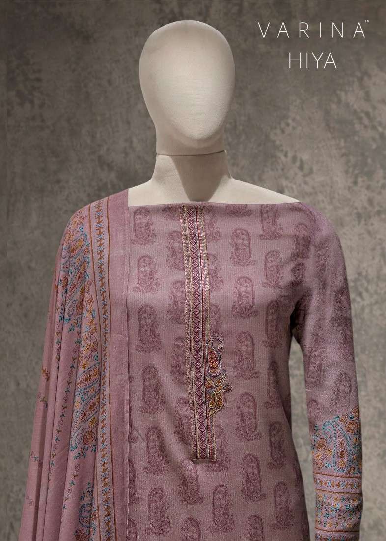 Omtex varina hiya-215 pashmina embroidered wholesale salwar kameez supplier