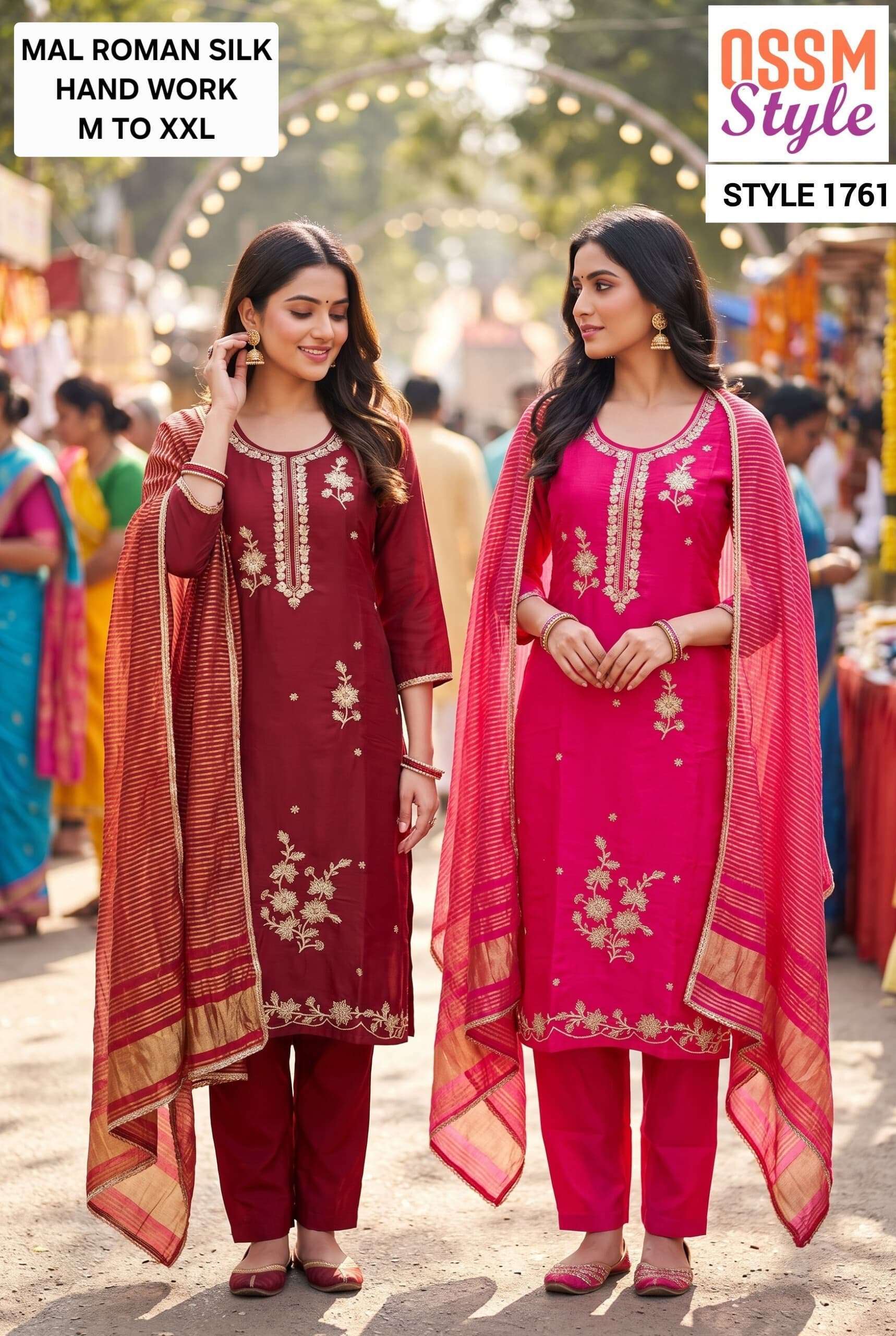 Ossm Style 1761-1762 Roman Silk Casual Readymade Wholesale Catalogue