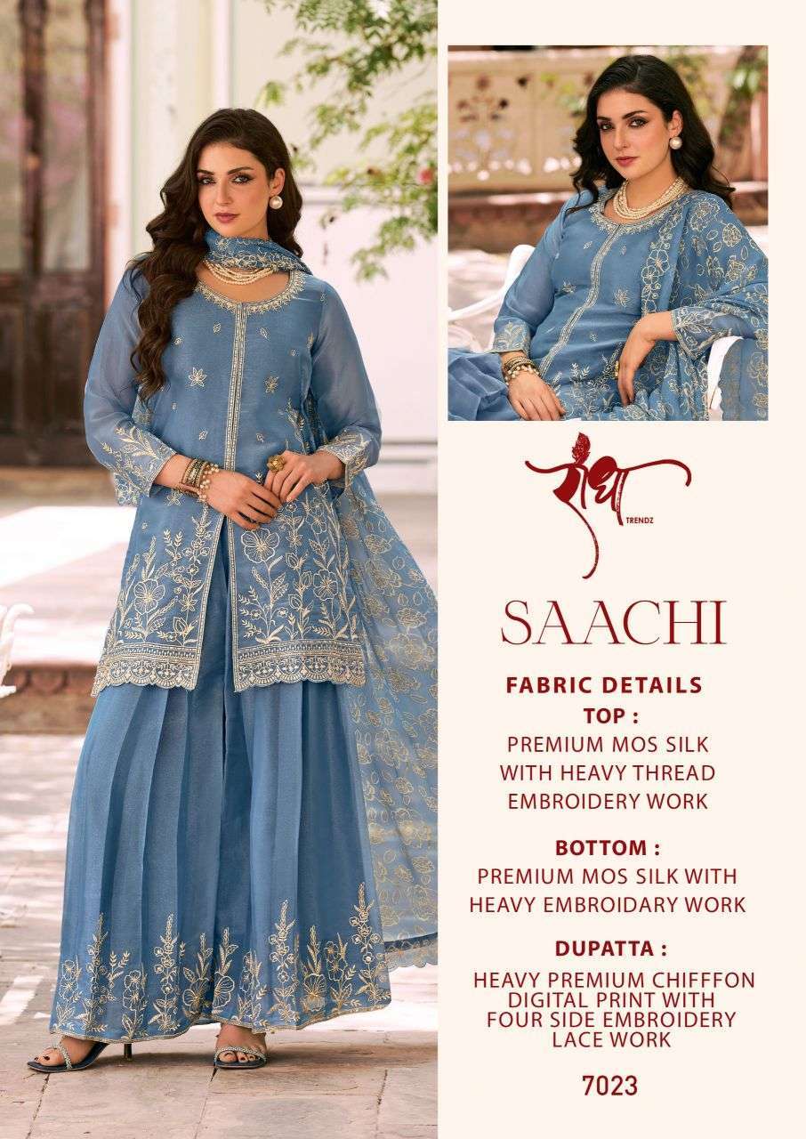 Radha Trendz Saachi Moss Silk Heavy Embroidered Readymade Salwar Kameez Wholesale Catalogue