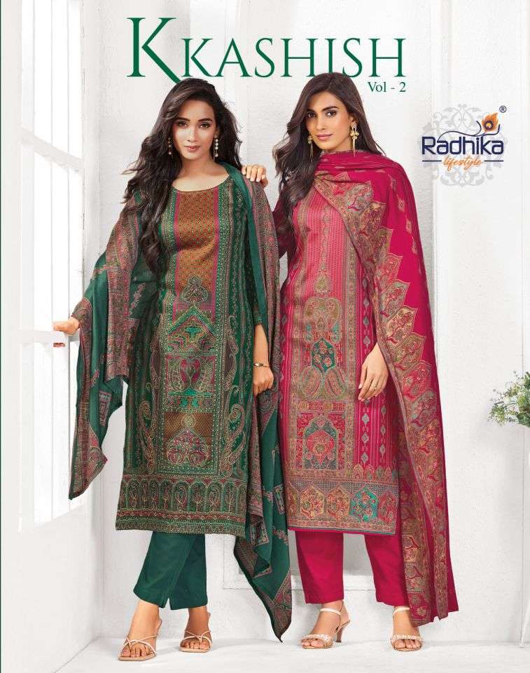 Radhika Lifestyle K Kashish Vol-2 Jam Fancy Printed Salwar Kameez Wholesale Catalogue