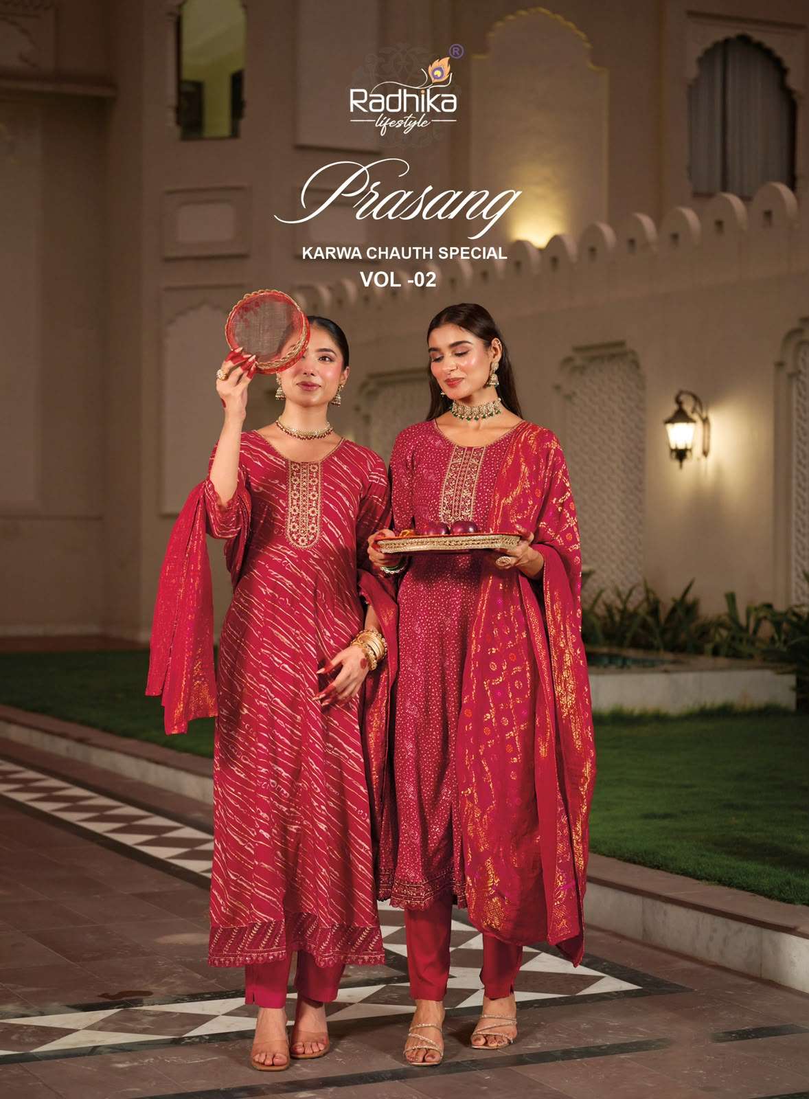 Radhika Lifestyle Prasang Vol 2 Karwa Chouth Special Readymade 3 Pcs Wholesale Catalogue