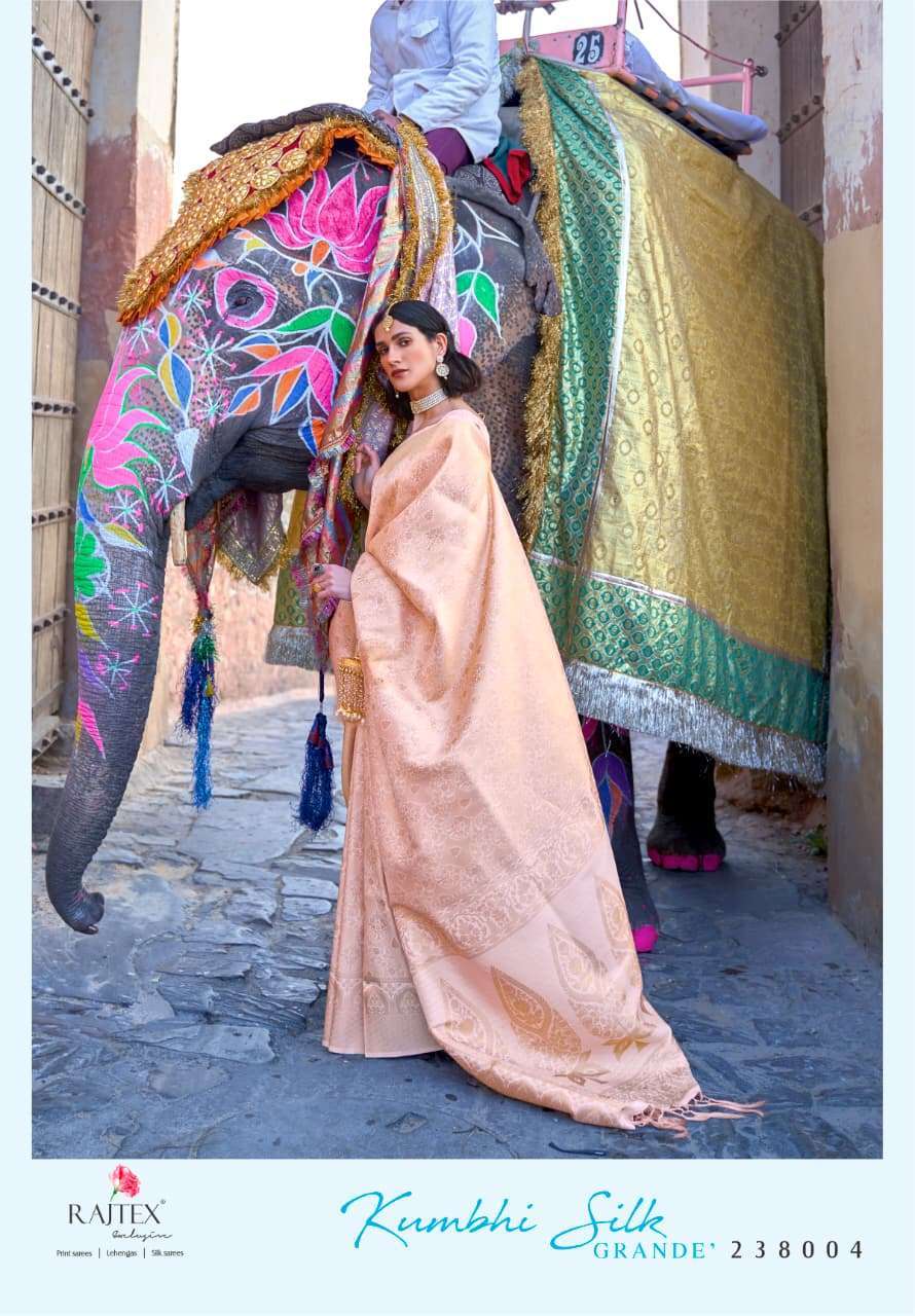 Rajtex kumbhi silk grande party wear silk saree collection