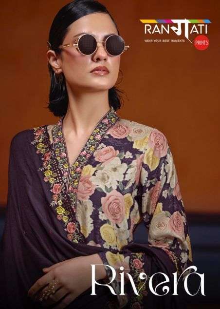 Ranagati Rivera Pashmina Fancy Work Salwar Kameez Wholesale Price Exporters