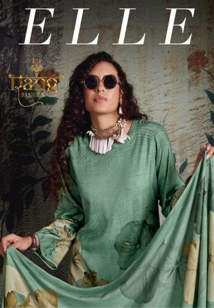Rang fashion elle pashmina shimmer printed salwar kameez in surat