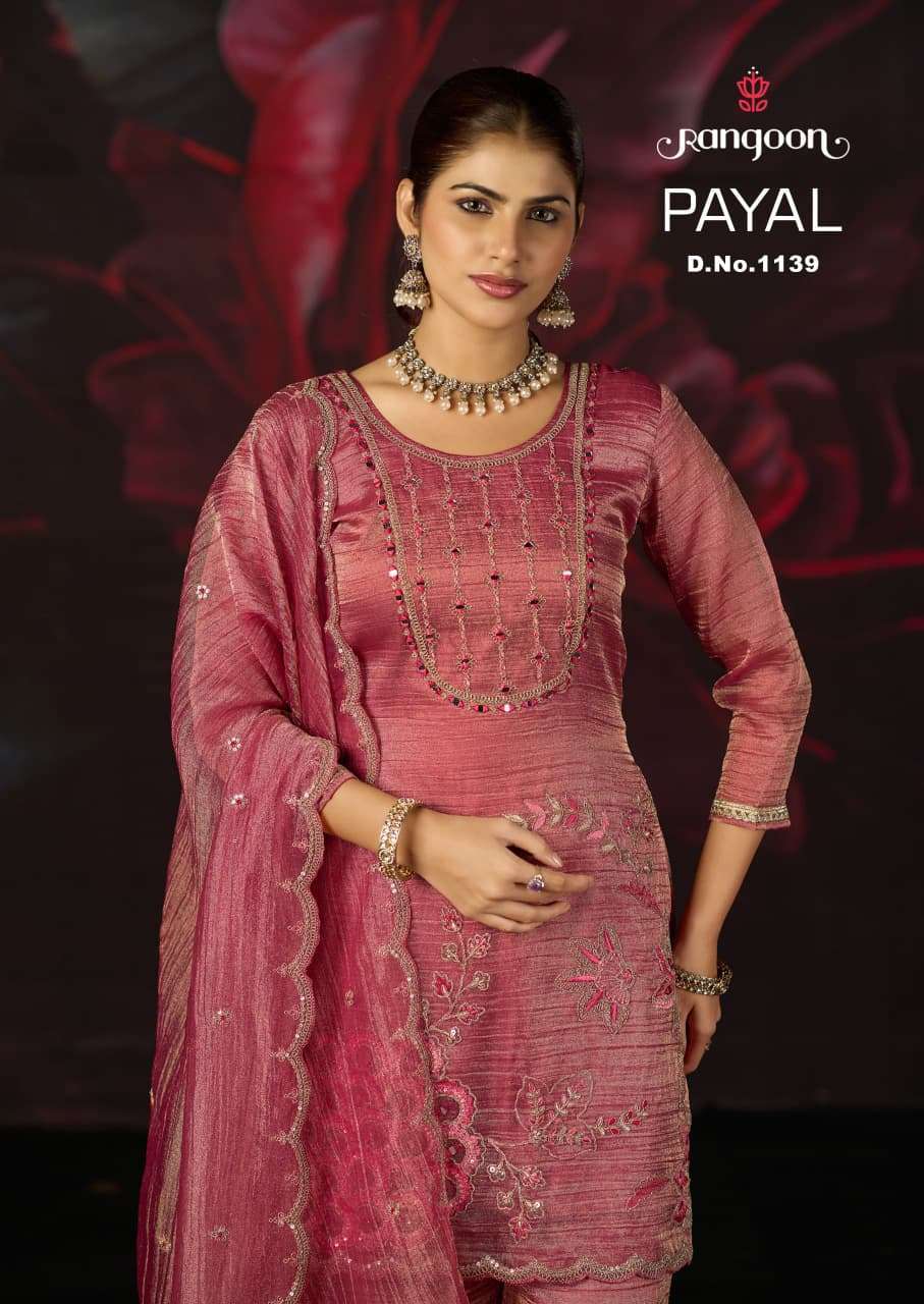 Rangoon Payal Salsa With Fancy Mirror Work Readymade Wholesale Catalogue