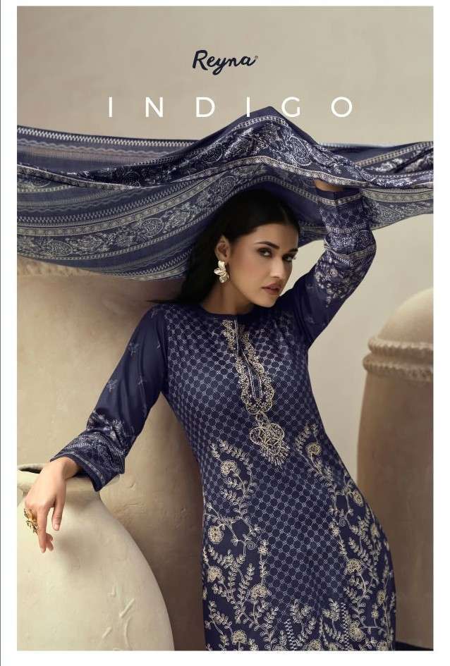 Reyna Indigo Digital Print With Handwork Salwar Kameez Wholesale Catalogue