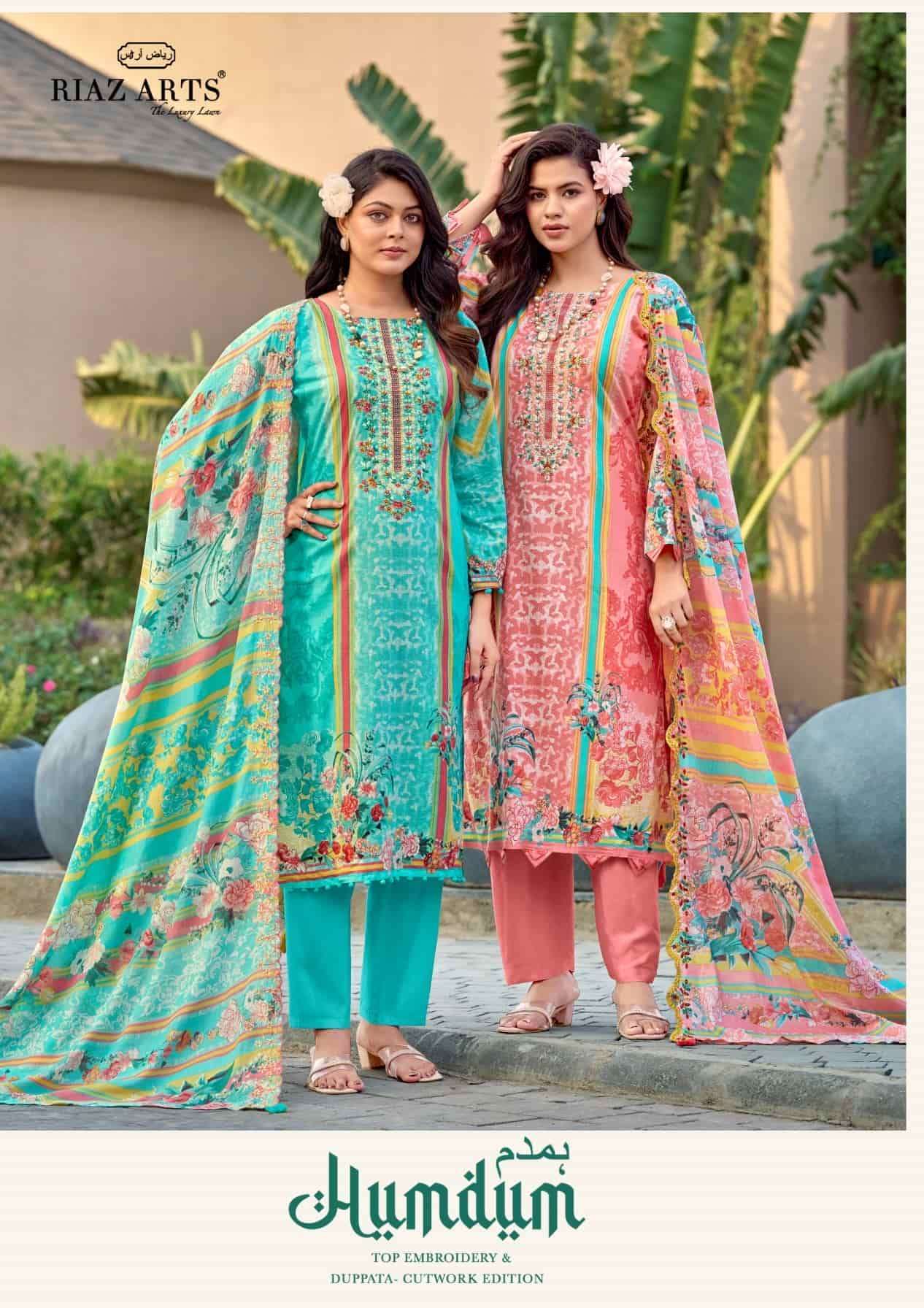 Riaz Arts Humdum Premium Lawn Cotton Salwar Suit wholesaler