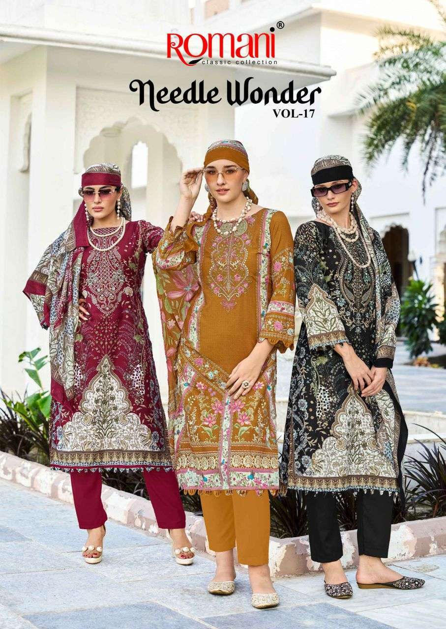 Romani needle winder vol-17 soft cotton salwar kameez wholesale price