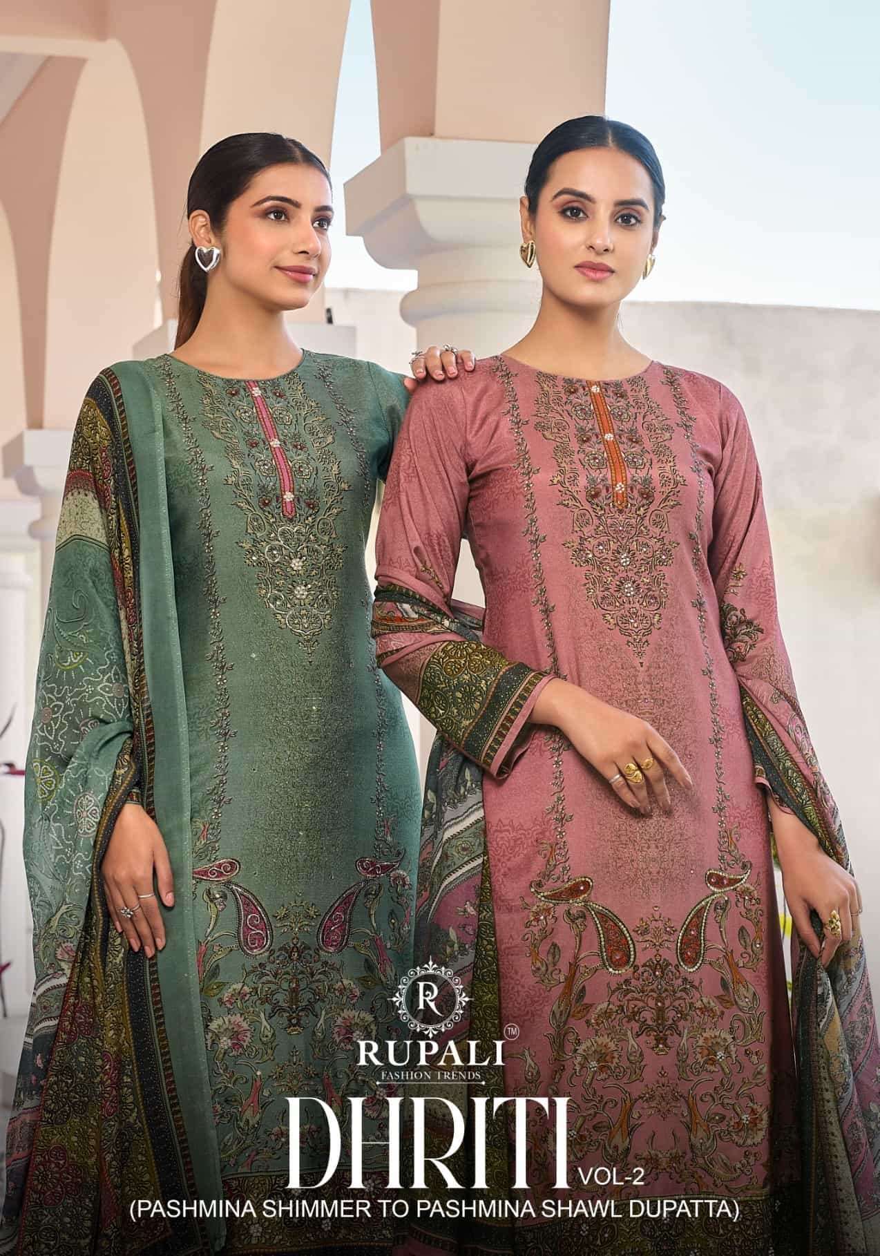 Rupali Fashion Dhriti Vol 2 Exclusive Pashmina Dress Wholesaler