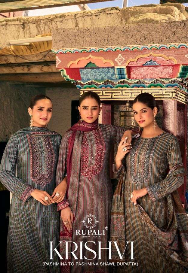 Rupali Fashion Krishvi Winter Wear Pashmina Salwar Kameez Wholesale Catalogue