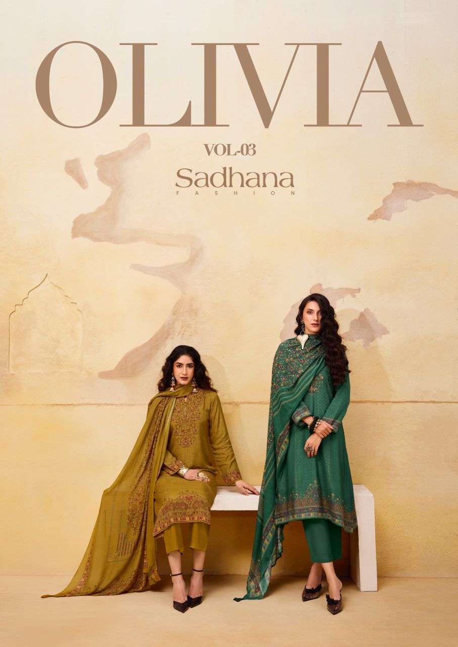Sadhna fashion olivia vol-3 pashmina winter wear salwar kameez wholesale price