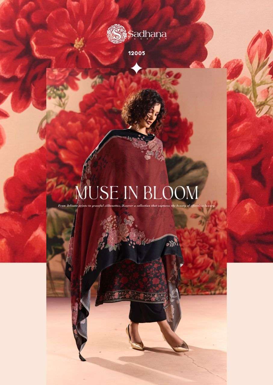 Sadhna Fashion Rose Reverie Pashmina Digital Printed Wholesale Catalogue